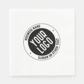 ビジネスロゴまたはデザイン | 編集可能はっきりした文字 スタンダードランチョンナプキン (正面)