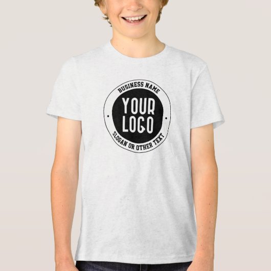 ビジネスロゴまたはデザイン | 編集可能はっきりした文字 トライブレンドＴシャツ (正面)