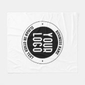 ビジネスロゴまたはデザイン | 編集可能はっきりした文字 フリースブランケット (正面(横))