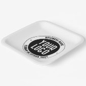 ビジネスロゴまたはデザイン | 編集可能はっきりした文字 ペーパープレート (傾斜あり)