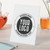 ビジネスロゴまたはデザイン | 編集可能はっきりした文字 台座サイン (インサイチュ)