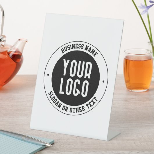 ビジネスロゴまたはデザイン | 編集可能はっきりした文字 台座サイン (インサイチュ)