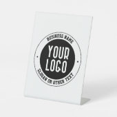 ビジネスロゴまたはデザイン | 編集可能はっきりした文字 台座サイン (正面)