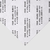 ビジネスロゴまたはブラック文字会社カスタム白 薄葉紙 (詳細)