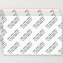 ビジネスロゴまたはブラック文字会社カスタム白 薄葉紙