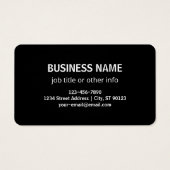 ビジネスロゴまたは任意のイメージおよび編集可能文字 (裏面)