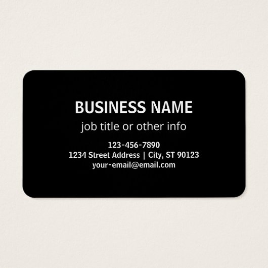 ビジネスロゴまたは任意のイメージおよび編集可能文字 (裏面)