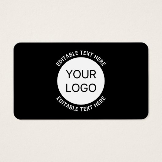 ビジネスロゴまたは任意のイメージおよび編集可能文字 (正面)