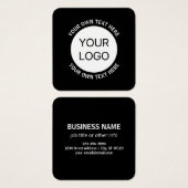 ビジネスロゴまたは任意のイメージおよび編集可能文字 (正面&裏面)