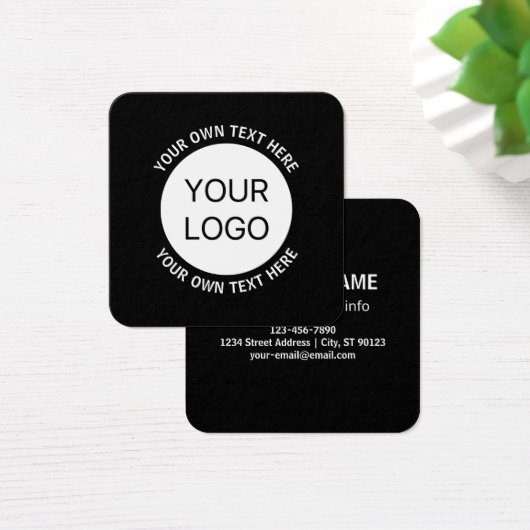 ビジネスロゴまたは任意のイメージおよび編集可能文字 (デスク)