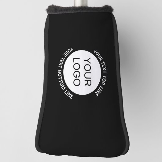 ビジネスロゴまたは任意のイメージおよび編集可能文字 ゴルフヘッドカバー (回転90)