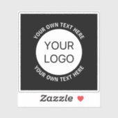 ビジネスロゴまたは任意のイメージおよび編集可能文字 シール (シート)