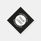 ビジネスロゴまたは任意のイメージおよび編集可能文字 スタンダードカクテルナプキン (角)