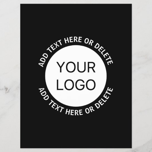 ビジネスロゴまたは任意のイメージおよび編集可能文字 チラシ (正面)