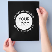 ビジネスロゴまたは任意のイメージおよび編集可能文字 チラシ (手)