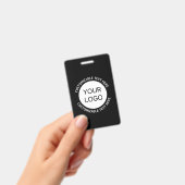 ビジネスロゴまたは任意のイメージおよび編集可能文字 バッジ (手持ち)