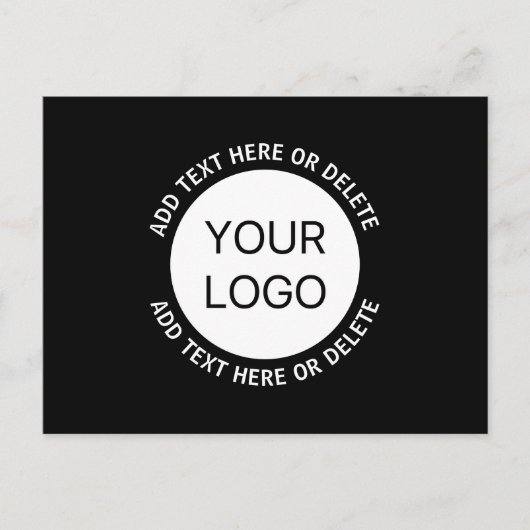 ビジネスロゴまたは任意のイメージおよび編集可能文字 ポストカード (正面)