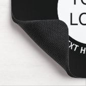 ビジネスロゴまたは任意のイメージおよび編集可能文字 マウスパッド (コーナー)