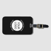 ビジネスロゴまたは任意のイメージおよび編集可能文字 ラゲッジタグ (正面横)