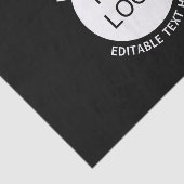 ビジネスロゴまたは任意のイメージおよび編集可能文字 薄葉紙 (詳細)