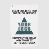 ビジネスロゴまたは写真の広告宣伝のチーム建物のギフト ゴルフタオル (正面)