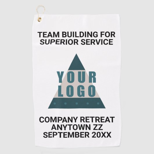 ビジネスロゴまたは写真の広告宣伝のチーム建物のギフト ゴルフタオル (正面)