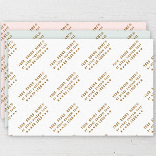 ビジネスロゴまたは金ゴールド文字会社ブランドクリスマ 薄葉紙