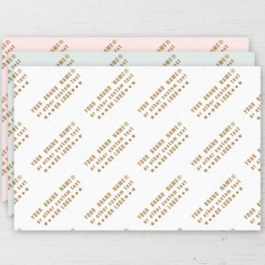 ビジネスロゴまたは金ゴールド文字会社ブランドクリスマ 薄葉紙