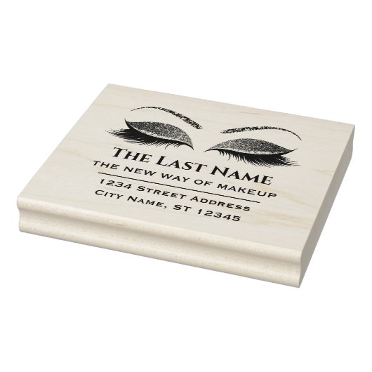 ビジネスロゴまつげメイクアップアーティスト美しいサロン ラバースタンプ (スタンプ)