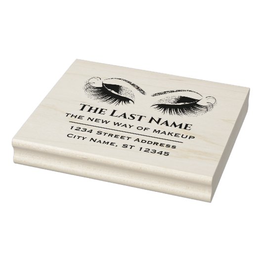 ビジネスロゴまつげメイクアップアーティスト美しいStudi ラバースタンプ (スタンプ)