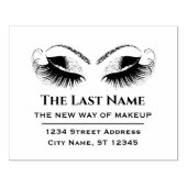 ビジネスロゴまつげメイクアップアーティスト美しいStudi ラバースタンプ (インプリント)