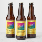 ビジネスロゴをここにアップエレガントモダンシンプルする ビールラベル (ボトル)