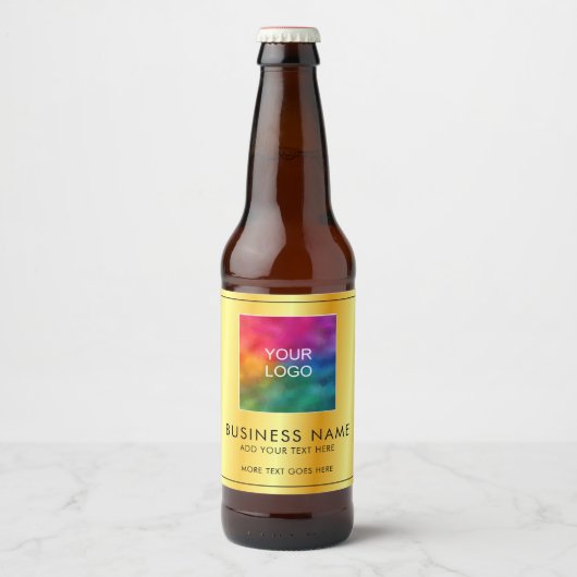 ビジネスロゴをここにアップエレガントモダンシンプルする ビールラベル (正面)