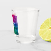ビジネスロゴをここにアップロード名前の追加文字 独身の ショットグラス (右)