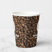 ビジネスロゴをここにアップロードPromotion Coffee Beans 紙コップ (右)