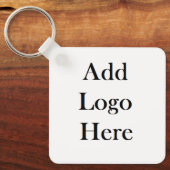 ビジネスロゴをここに追加 キーホルダー (正面)