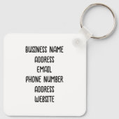 ビジネスロゴをここに追加 キーホルダー (裏面)