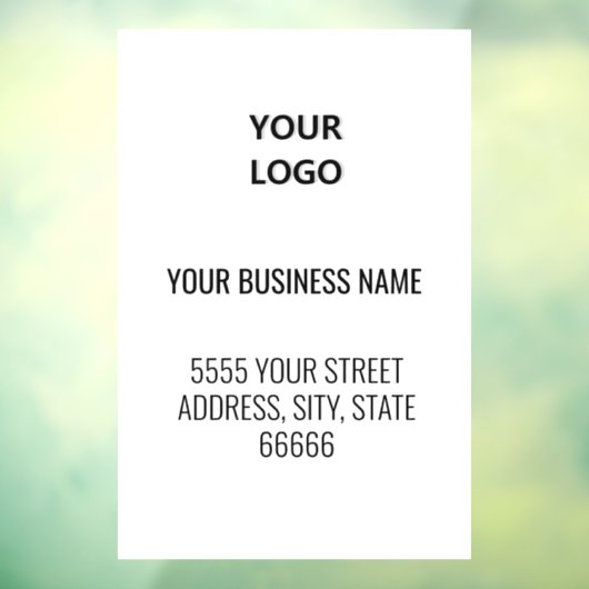 ビジネスロゴアドレスのプロモーションパーソナライズされた ウィンドウサイン (シート3)