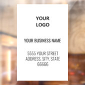 ビジネスロゴアドレスのプロモーションパーソナライズされた ウィンドウサイン (シート2)