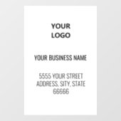 ビジネスロゴアドレスのプロモーションパーソナライズされた ウィンドウサイン (シート)