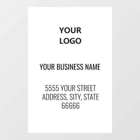 ビジネスロゴアドレスのプロモーションパーソナライズされた ウィンドウサイン (シート)