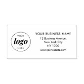 ビジネスロゴアドレスのミニマルプロフェッショナル ラバースタンプ (インプリント)