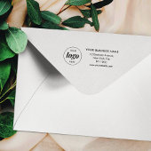 ビジネスロゴアドレスのミニマルプロフェッショナル ラバースタンプ