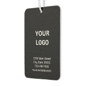 ビジネスロゴアドレス電話番号Webサイト白黒 カーエアーフレッシュナー (左)