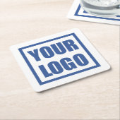  ビジネスロゴイベントコースター スクエアペーパーコースター (アングル)