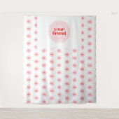 ビジネスロゴイベントステップとリピート背景 タペストリー (正面)