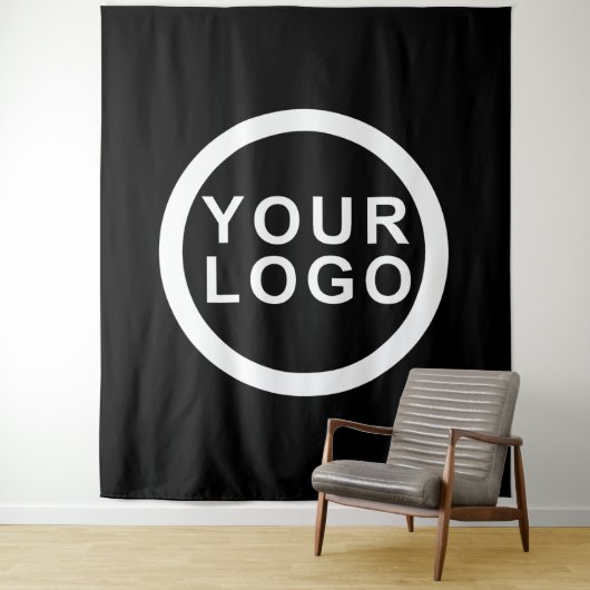 ビジネスロゴイベントモダンの黒い背景 タペストリー (インサイチュ)