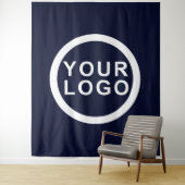 ビジネスロゴイベントモダンネイビーブルー タペストリー (インサイチュ)