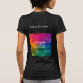 ビジネスロゴウォメンズダブルサイドベラキャンバス Tシャツ (裏面)