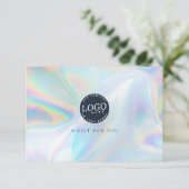 ビジネスロゴエレガントホログラフィックギフト証明書 (スタンド正面)